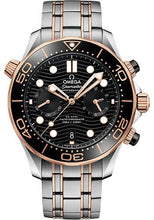 Load image into Gallery viewer, Omega Seamaster Diver 300M Omega Co-Axial Master Chronometer Chronograph - 44 mm Sedna Gold Case - Black Dial - Steel And Sedna Gold Bracelet - 210.20.44.51.01.001 - Luxury Time NYC
