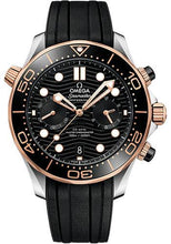 Load image into Gallery viewer, Omega Seamaster Diver 300M Omega Co-Axial Master Chronometer Chronograph - 44 mm Steel And Sedna Gold Case - Black Dial - Black Rubber Strap - 210.22.44.51.01.001 - Luxury Time NYC