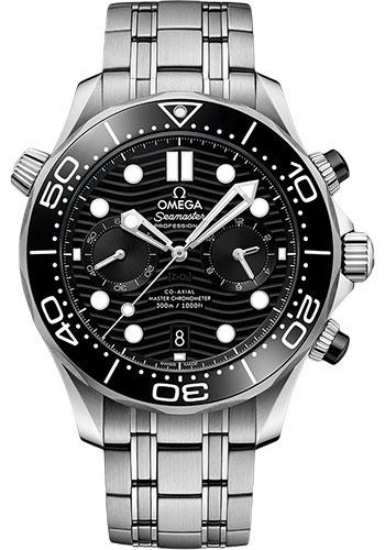 Omega Seamaster Diver 300M Omega Co-Axial Master Chronometer Chronograph - 44 mm Steel Case - Black Dial - 210.30.44.51.01.001 - Luxury Time NYC