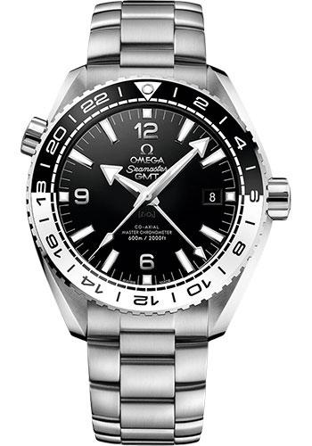 Omega Seamaster Planet Ocean 600 M Co-Axial Master Chronometer GMT Watch - 43.5 mm Steel Case - Bi-Directional Bezel - Black Ceramic Dial - 215.30.44.22.01.001 - Luxury Time NYC