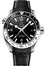 Load image into Gallery viewer, Omega Seamaster Planet Ocean 600 M Co-Axial Master Chronometer GMT Watch - 43.5 mm Steel Case - Bi-Directional Bezel - Black Ceramic Dial - Black Leather Strap - 215.33.44.22.01.001 - Luxury Time NYC