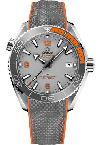 Omega Seamaster Planet Ocean 600 M Co-Axial Master Chronometer Watch - 43.5 mm Titanium Case - Unidirectional Grey Ceramic Bezel - Grade 5 Titanium Dial - Grey Structured Rubber Strap - 215.92.44.21.99.001 - Luxury Time NYC