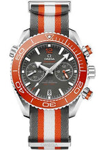 Load image into Gallery viewer, Omega Seamaster Planet Ocean 600M Omega Co-Axial Master Chronometer Chronograph - 45.5 mm Steel Case - Ceramised Titanium Dial - Grey And White Polyamide Nato Strap - 215.32.46.51.99.001 - Luxury Time NYC