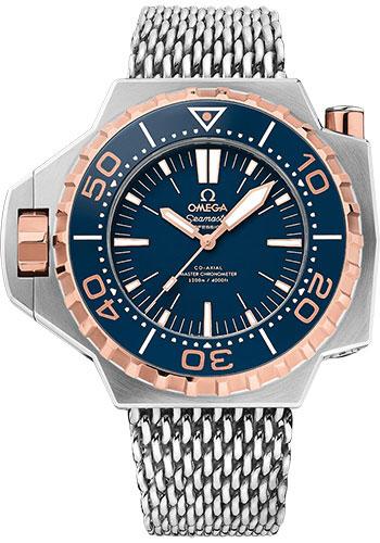 Omega Seamaster Ploprof 1200M Omega Co-Axial Master Chronometer - 55 x 48 mm Titanium And Sedna Gold Case - Blue Lacquered Dial - Titanium Bracelet - 227.60.55.21.03.001 - Luxury Time NYC