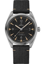 Load image into Gallery viewer, Omega Seamaster Railmaster Omega Co-Axial Master Chronometer Watch - 40 mm Steel Case - Vertically Brushed Black Dial - Two-Tone Grey Coated Nylon Fabric Strap - 220.12.40.20.01.001 - Luxury Time NYC