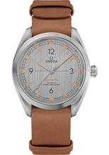 Load image into Gallery viewer, Omega Seamaster Railmaster Omega Co-Axial Master Chronometer Watch - 40 mm Steel Case - Vertically Brushed Grey Dial - Brown Leather Nato Strap - 220.12.40.20.06.001 - Luxury Time NYC