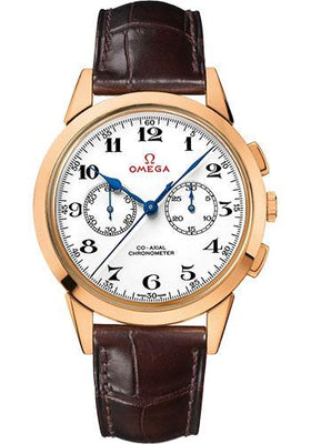 Omega Specialities Olympic Official Timekeeper Limited Edition of 188 Watch - 39 mm Pink Gold Case - Brown Leather Strap - 522.53.39.50.04.001 - Luxury Time NYC