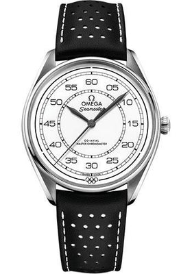 Omega Specialities Olympic Official Timekeeper Limited Edition Set - 39.5 mm Steel Case - White Dial - Black Micro-Perforated Leather Strap Limited Edition of 100 - 522.32.40.20.04.003 - Luxury Time NYC