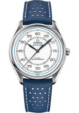 Load image into Gallery viewer, Omega Specialities Olympic Official Timekeeper Limited Edition Set - 39.5 mm Steel Case - White Dial - Blue Micro-Perforated Leather Strap Limited Edition of 100 - 522.32.40.20.04.001 - Luxury Time NYC