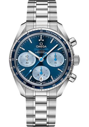 Omega Speedmaster 38 Co-Axial Chronograph Orbis Watch - 38 mm Steel Case - Blue Dial - 324.30.38.50.03.002 - Luxury Time NYC