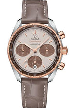 Load image into Gallery viewer, Omega Speedmaster 38 Co-Axial Chronograph Watch - 38 mm Steel And Sedna Gold Case - Cappuccino Dial - Taupe-Brown Leather Strap - 324.23.38.50.02.002 - Luxury Time NYC