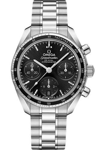 Omega Speedmaster 38 Co-Axial Chronograph Watch - 38 mm Steel Case - Black Dial - 324.30.38.50.01.001 - Luxury Time NYC