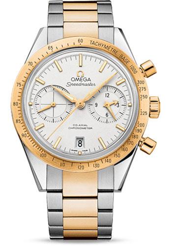 Omega Speedmaster '57 Co-Axial Chronograph Watch - 41.5 mm Steel And Yellow Gold Case - Silver Dial - Steel Bracelet - 331.20.42.51.02.001 - Luxury Time NYC