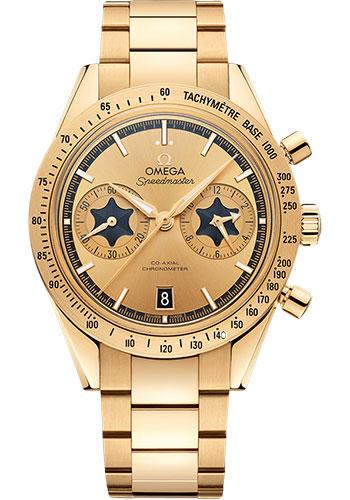 Omega Speedmaster '57 Omega Co-Axial Chronograph "Rory McIlroy" Special Edition - 41.5 mm Yellow Gold Case - Champagne Dial - 331.50.42.51.08.001 - Luxury Time NYC