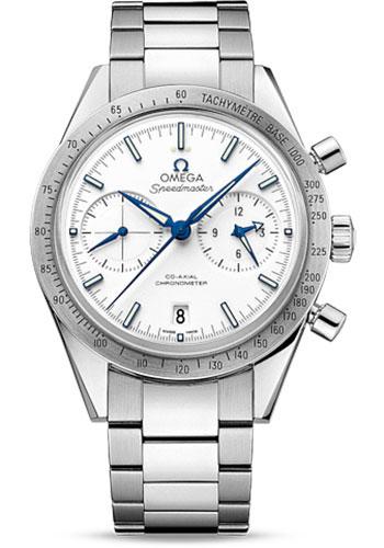 Omega Speedmaster '57 Omega Co-Axial Chronograph Watch - 41.5 mm Grade 5 Titanium Case - Brushed Bezel - White Dial - 331.90.42.51.04.001 - Luxury Time NYC