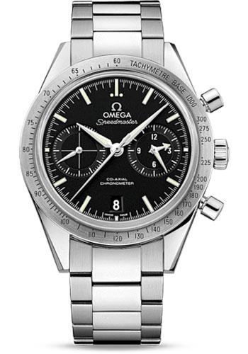 Omega Speedmaster '57 Omega Co-Axial Chronograph Watch - 41.5 mm Steel Case - Brushed Bezel - Black Dial - 331.10.42.51.01.001 - Luxury Time NYC