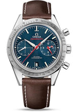 Load image into Gallery viewer, Omega Speedmaster &#39;57 Omega Co-Axial Chronograph Watch - 41.5 mm Steel Case - Brushed Bezel - Blue Dial - Brown Leather Strap - 331.12.42.51.03.001 - Luxury Time NYC