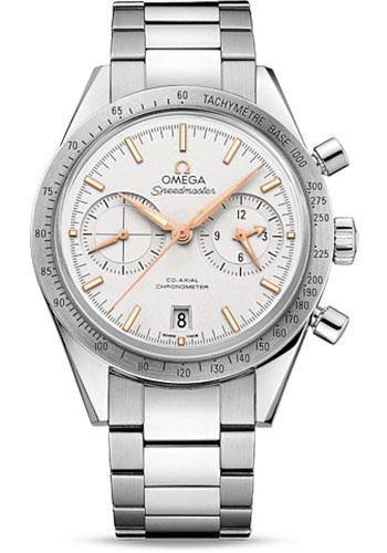 Omega Speedmaster '57 Omega Co-Axial Chronograph Watch - 41.5 mm Steel Case - Brushed Bezel - Silver Dial - 331.10.42.51.02.002 - Luxury Time NYC