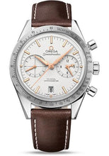 Load image into Gallery viewer, Omega Speedmaster &#39;57 Omega Co-Axial Chronograph Watch - 41.5 mm Steel Case - Brushed Bezel - Silver Dial - Brown Leather Strap - 331.12.42.51.02.002 - Luxury Time NYC