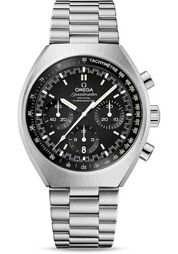 Omega Speedmaster Mark II Co-Axial Chronograph Watch - 42.4 mm Barrel-Shaped Polished And Brushed Steel Case - Matt Black Dial - Steel Bracelet - 327.10.43.50.01.001 - Luxury Time NYC