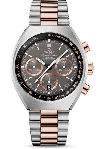 Omega Speedmaster Mark II Co-Axial Chronograph Watch - 42.4 mm Steel - Sedna Gold Case - Grey Dial - Steel And Sedna Gold Bracelet - 327.20.43.50.01.001 - Luxury Time NYC