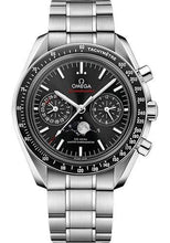 Load image into Gallery viewer, Omega Speedmaster Moonphase Master Chronometer Chronograph Watch - 44.25 mm Steel Case - Black Liquid Metal Bezel - Black Dial - 304.30.44.52.01.001 - Luxury Time NYC