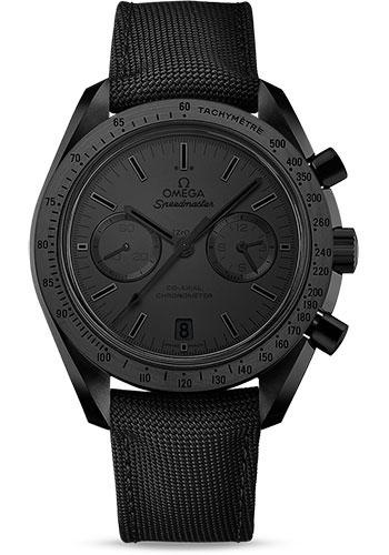 Omega Speedmaster Moonwatch Omega Co-Axial Chronograph Watch - 44.25 mm Black Ceramic Case - Black Dial - Black Nylon Strap - 311.92.44.51.01.005 - Luxury Time NYC