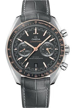 Load image into Gallery viewer, Omega Speedmaster Racing Co-Axial Master Chronograph Watch - 44.25 mm Steel Case - Sedna Gold Bezel - Matt Grey Dial - Grey Leather Strap - 329.23.44.51.06.001 - Luxury Time NYC