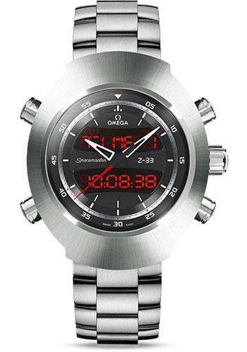 Omega Speedmaster Spacemaster Z-33 Chronograph Watch - 43 x 53 mm Titanium Case - Black Dial - 325.90.43.79.01.001 - Luxury Time NYC