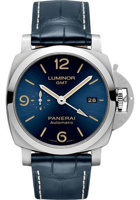 Panerai Luminor 1950 3 Days GMT Automatic Acciaio 44mm Blue - PAM01033 - Luxury Time NYC