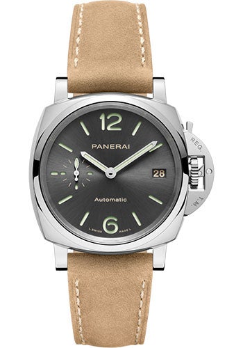 Panerai Luminor Due - 38mm - Polished Steel - Sun-Brushed Anthracite Dial - PAM00755 - Luxury Time NYC