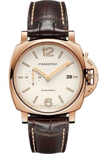 Panerai Luminor Due - 42mm - Polished Goldtech - White Dial - PAM01042 - Luxury Time NYC
