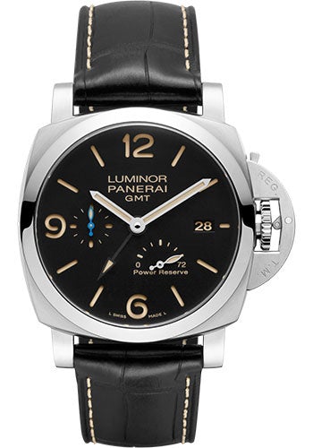 Panerai Luminor GMT Power Reserve - 44mm - Brushed Steel - PAM01321 - Luxury Time NYC