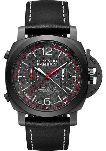 Panerai Luminor Luna Rossa Chrono Flyback - 44mm - Black Ceramic - PAM01037 - Luxury Time NYC
