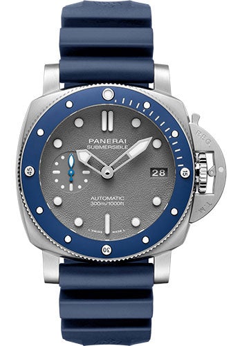 Panerai Submersible 42mm Brushed Steel Shark Grey Dial