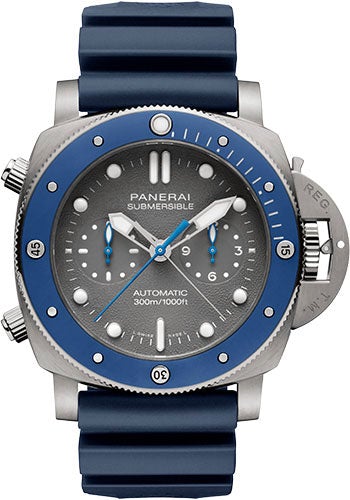 Panerai Submersible Chrono Guillaume Nery Edition - 47mm - Brushed Titanium - PAM00982 - Luxury Time NYC