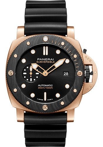 Panerai Submersible Goldtech‚Ñ¢ OroCarbo - 44mm - Brushed Goldtech - PAM01070 - Luxury Time NYC