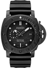 Load image into Gallery viewer, Panerai Submersible Marina Militare Carbotech‚Ñ¢ - 47mm - Carbotech - Carbon Dial - Black Caoutchouc Strap - PAM00979 - Luxury Time NYC