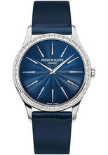 Load image into Gallery viewer, Patek Philippe 33mm Ladies&#39; Calatrava Watch Blue Dial 4897/300G - Luxury Time NYC INC