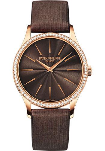 Patek Philippe 33mm Ladies Calatrava Watch Brown Dial 4897R - Luxury Time NYC INC