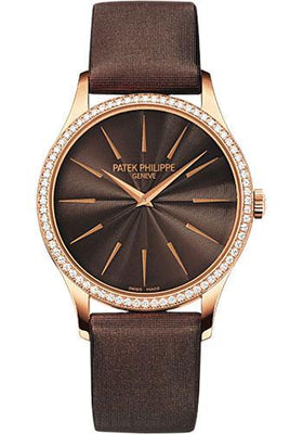 Patek Philippe 33mm Ladies Calatrava Watch Brown Dial 4897R - Luxury Time NYC INC