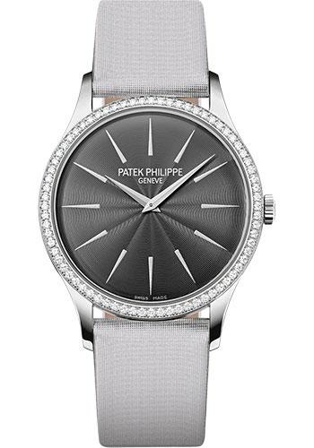 Patek Philippe 33mm Ladies' Calatrava Watch Gray Dial 4897G - Luxury Time NYC INC
