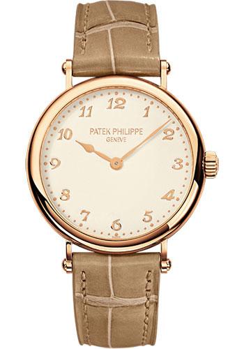 Patek Philippe 34.6mm Ladies Calatrava Watch Cream Dial 7200R - Luxury Time NYC INC