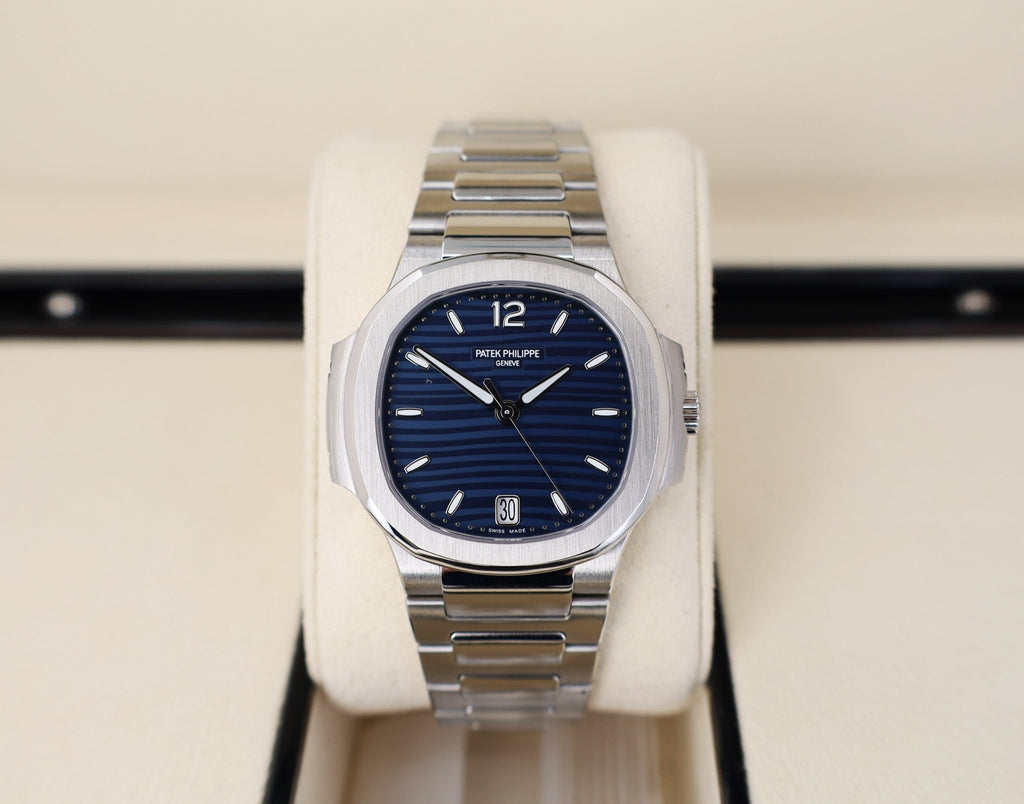 Patek Philippe 35.2mm Ladies Nautilus Watch Blue Dial 7118/1A - Luxury Time NYC