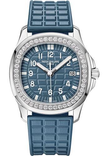 Patek Philippe 35.6mm Aquanaut Luce - 35.6mm - Steel - Blue-Gray Embossed Dial Blue Dial 5067A - Luxury Time NYC INC