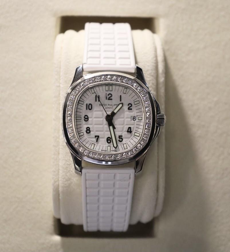 Patek Philippe 35.6mm Aquanaut Luce Glitter White Watch White Dial 5067A - Luxury Time NYC INC