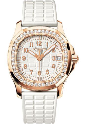 Patek Philippe 35.6mm Ladies Aquanaut Watch White Dial 5068R - Luxury Time NYC INC
