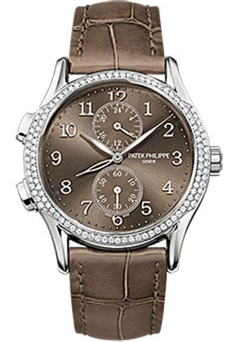 Patek Philippe 35mm Ladies Complications Watch Brown Dial 7134G - Luxury Time NYC INC
