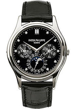 Load image into Gallery viewer, Patek Philippe 37.2mm Perpetual Calendar Moonphase Grand Complication Watch Black Dial 5140P - Luxury Time NYC INC