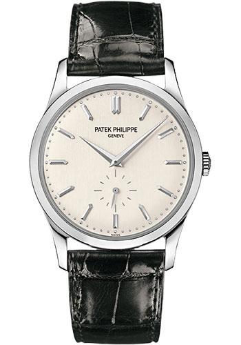 Patek Philippe 37mm Calatrava Watch Gray Dial 5196G - Luxury Time NYC INC